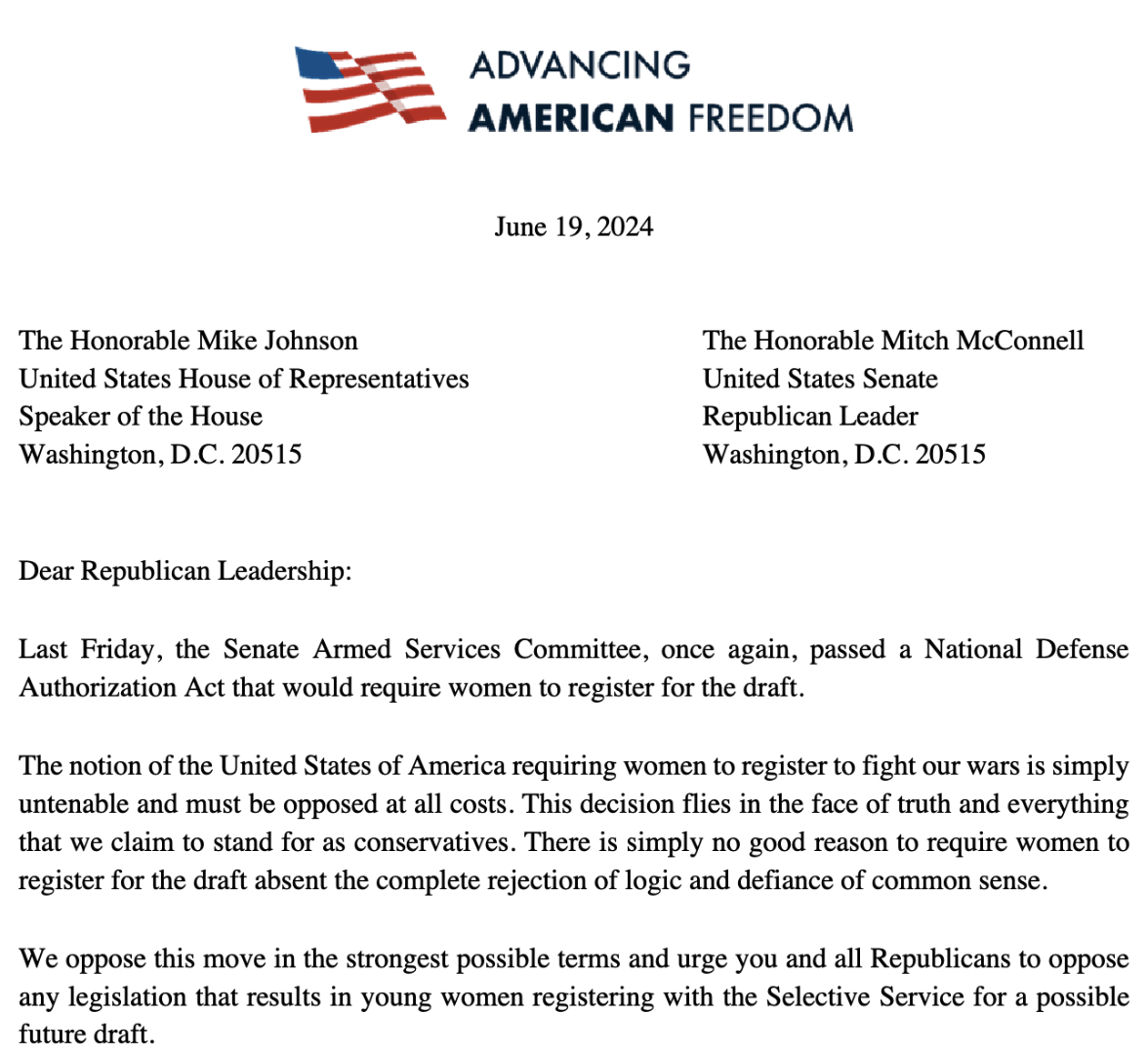 Letter from AAF